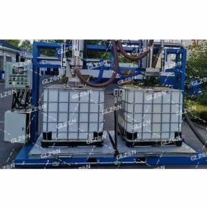 圓桶方桶分裝線_1000L-IBC噸桶玻璃油墨分裝線